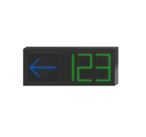 Bảng led hướng dẫn chỉ đậu xe, 3 số 7 màu.